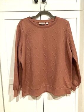 Belle by Kim Gravel Pink Sweater Size Large